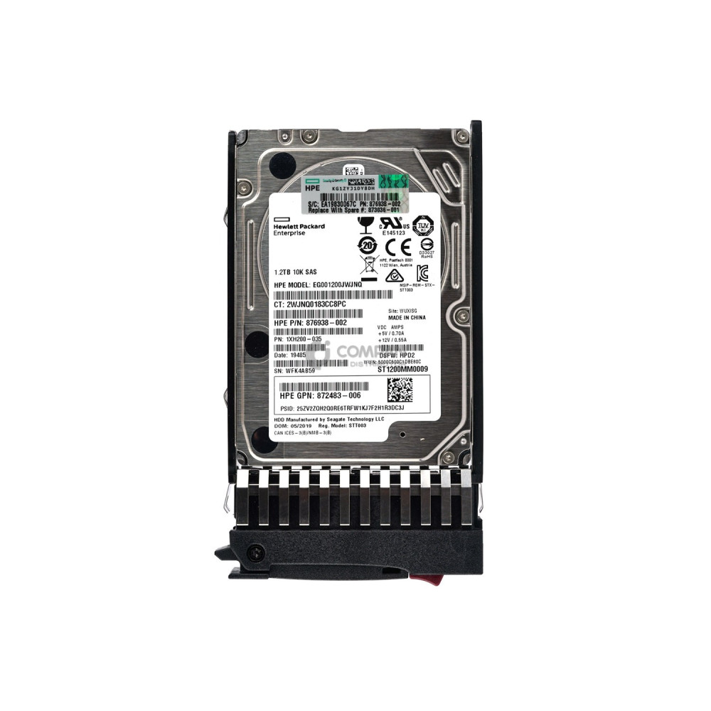 873036-001 HP HARD DRIVE 1.2TB 10K 12G 2.5 SAS HOT-SWAP G6 G7 872285-002, 872483-006, 873012-B21